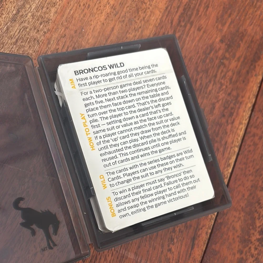 Bronco Card Case And Card Game